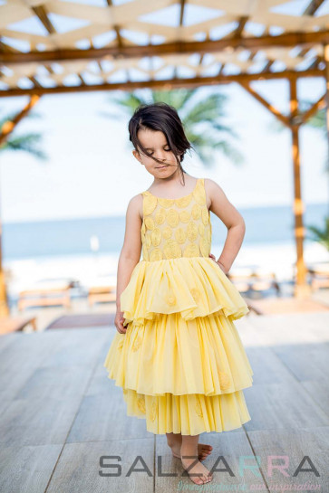 Детска рокля „Златисто сияние“  2