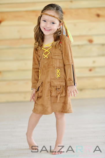 Детска рокля-туника „Покахонтас“