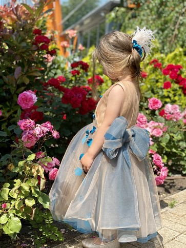 Луксозна детска рокля "Blue Paris" 1