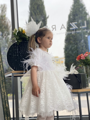 Детска луксозна рокля „ДАНТЕЛЕНО ИЗКУШЕНИЕ“ white edition_1