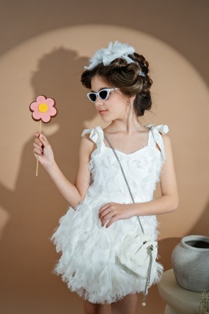 Детска рокля "LARISSA" in white 1