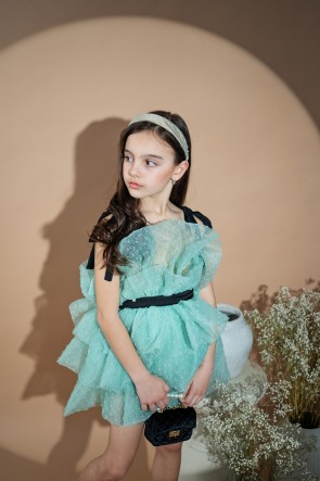 Детска рокля "WILD FLOWER" in green 1