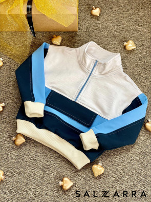 Спортна блуза за момче „ХАРИ“ blue and white edition 1