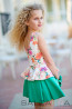 Girl Dress “A colorful greensward for Lili” - 2