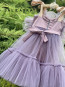 Girl Dress "BALLERINA" smokey violet / long edition 10
