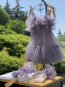 Girl Dress "BALLERINA" smokey violet / long edition 12