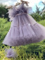 Girl Dress "BALLERINA" smokey violet / long edition 1