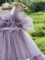 Girl Dress "BALLERINA" smokey violet / long edition 5