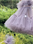 Girl Dress "BALLERINA" smokey violet / long edition 6