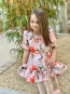 Girl Dress "BIRDS & FLOWERS & PINK" 13