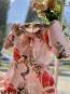 Girl Dress "BIRDS & FLOWERS & PINK"  24