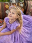 Girl Luxurious dress "LАCE FAIRYTALE" purple edition 3