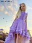 Girl Luxurious dress "LАCE FAIRYTALE" purple edition 5