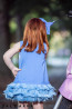 Girl dress "PRINCESS SWAN" blue edition  2