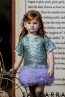 Girl dress “FAIRY SHINE” – sequins in mint colour tulle in gentle purple colour“4