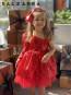 Girl dress "OUT OF A FAIRY TALE" red edition 3