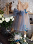 Luxury Girl Dress "Blue Paris" 7