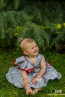 Child dress "CARMEN" - /gray & red/ 4