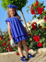 Girl Dress "ROYAL BLUE" plisse 1