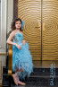 Luxury Dress "Blue Flower” 1