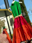 Детска рокля "VAYA" /green, cyclamen & orange/ 9