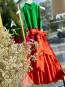Детска рокля "VAYA" /green, cyclamen & orange/ 10