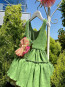 Girl Dress "GREEN MAGIC"  2