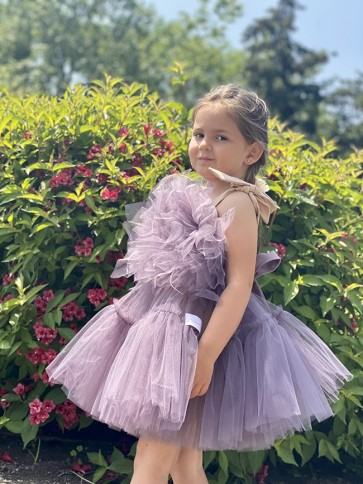 Детска рокля „БАЛЕРИНА" smokey violet edition  1