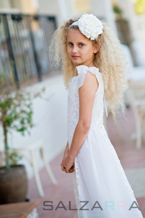 Детска рокля “Бели цветя за Бел” - 1