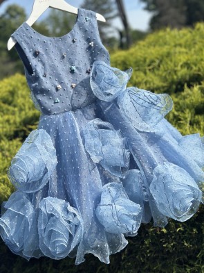 Детска рокля "BLUE ROSES" 1