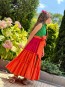Детска рокля "VAYA" /green, cyclamen & orange/ 2