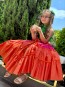 Детска рокля "VAYA" /green, cyclamen & orange/ 4