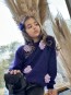 Детски пуловер "DOLCEZZA" dark purple edition 4