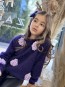 Детски пуловер "DOLCEZZA" dark purple edition 5