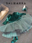 Детска луксозна рокля  „GREEN ROSE“ 11
