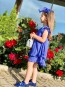 Детска рокля "ROYAL BLUE" plisse 2
