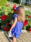 Детска рокля "ROYAL BLUE" plisse 4