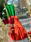 Детска рокля "VAYA" /green, cyclamen & orange/ 5