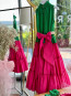 Детска рокля "VAYA" /green & cyclamen/ 15